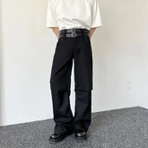 Hearujoy Fashion Korean Summer New Casual Solid Color Slim Double Waist Suit Pants For Male All-match Simple Straight Trousers